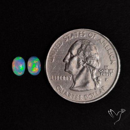 AAA Ethiopian Welo Opals Smalls Pair