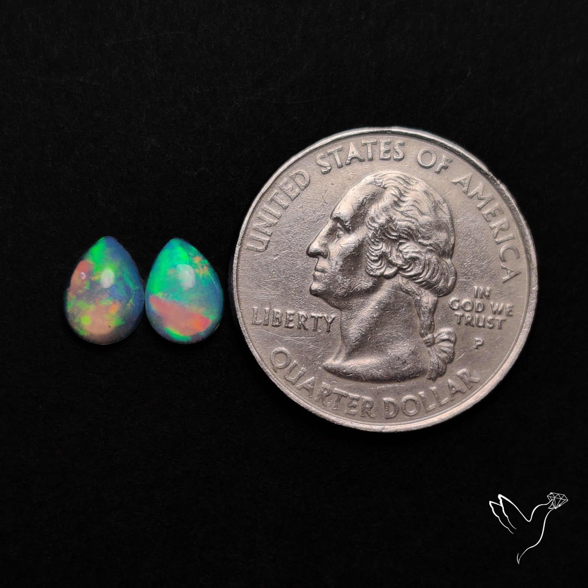 AAA Ethiopian Welo Opals Smalls Pair