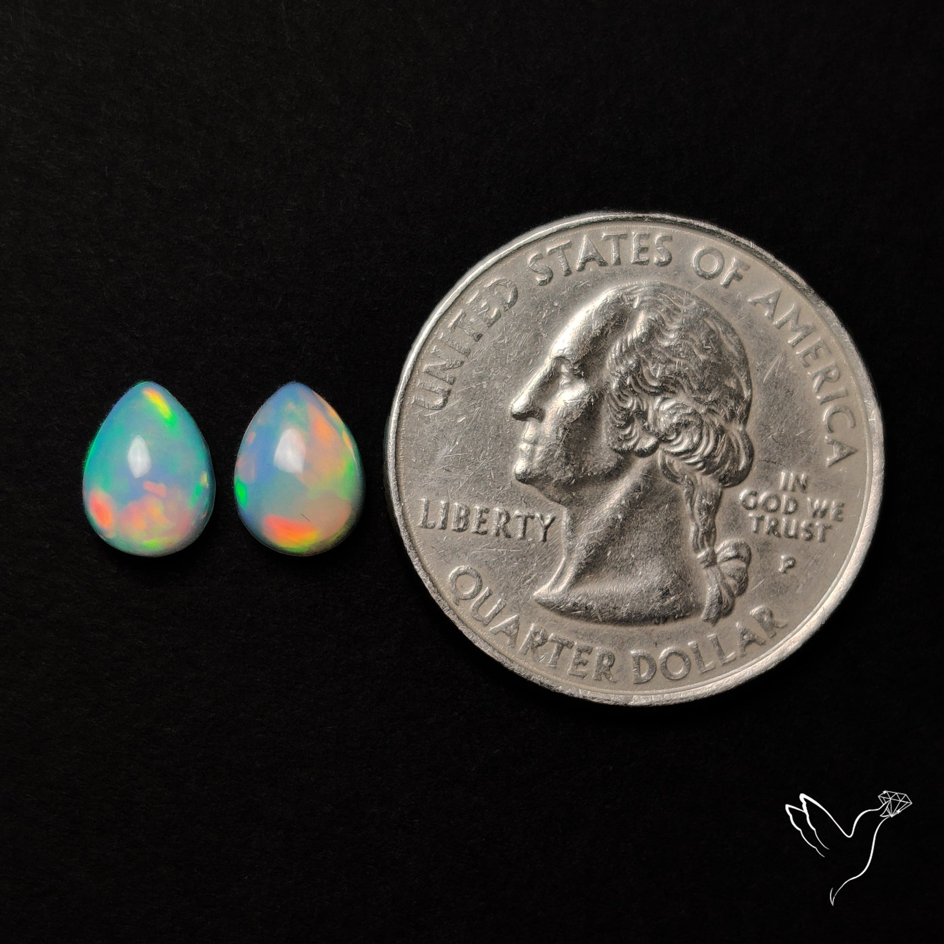 AAA Ethiopian Welo Opals Smalls Pair