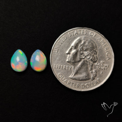 AAA Ethiopian Welo Opals Smalls Pair