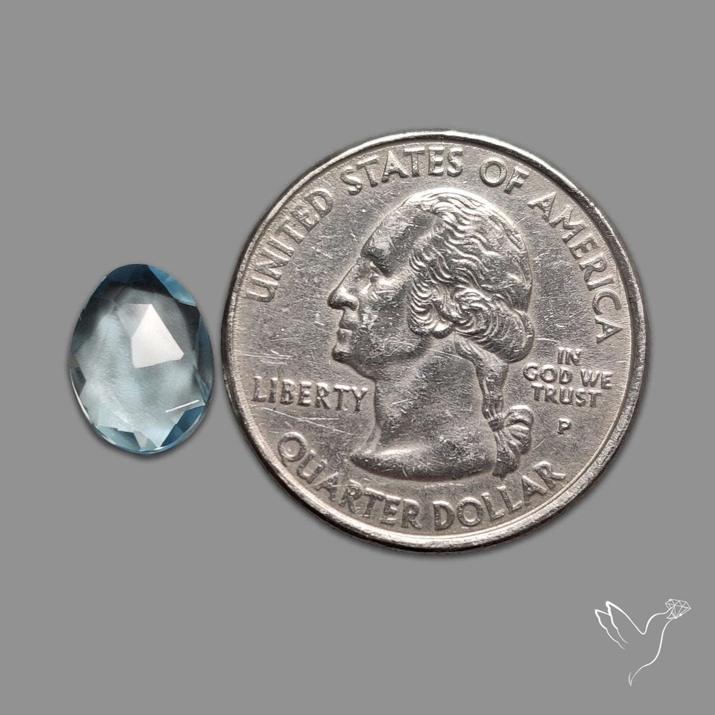 Rose Cut Sky Blue Topaz