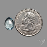 Rose Cut Sky Blue Topaz