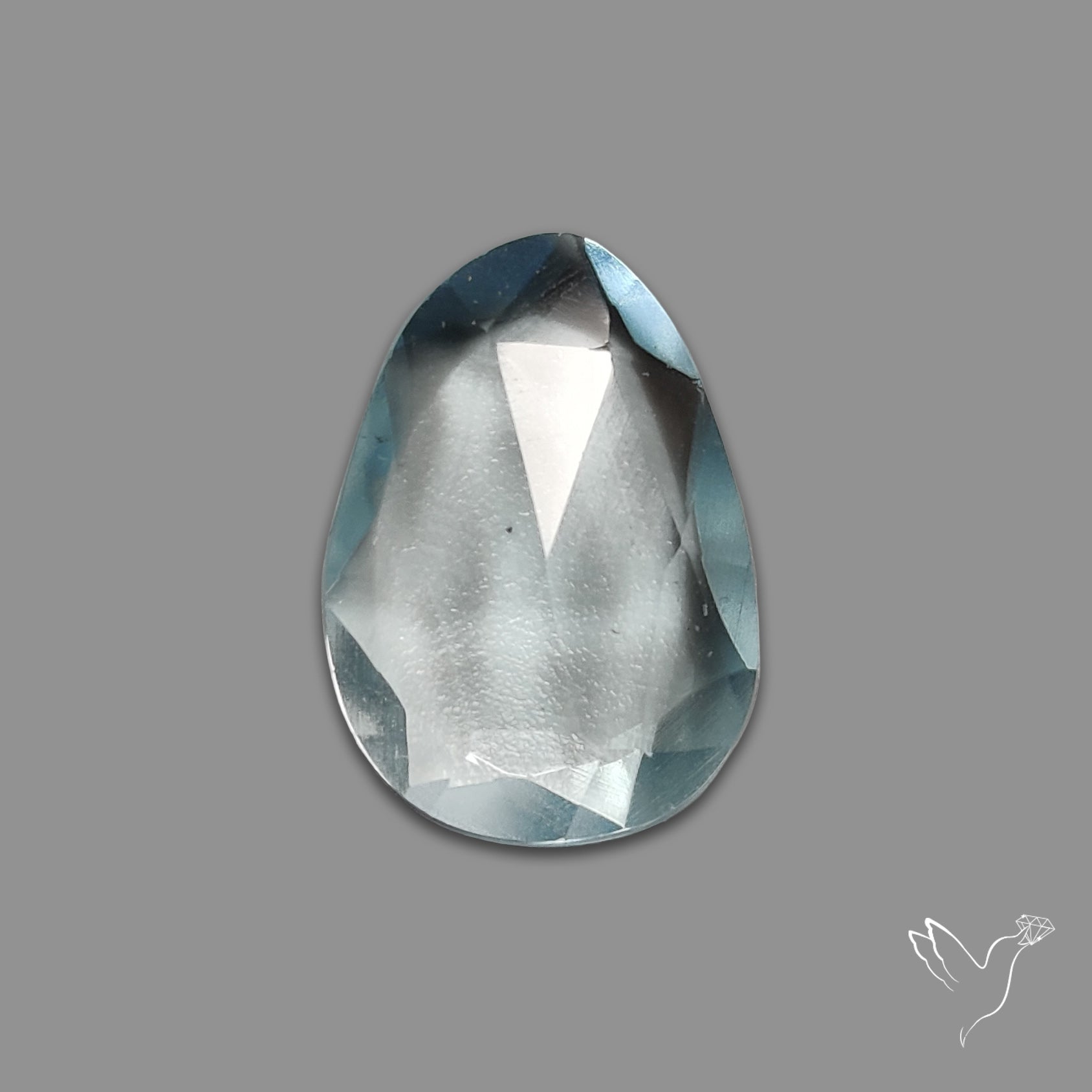 Rose Cut Sky Blue Topaz