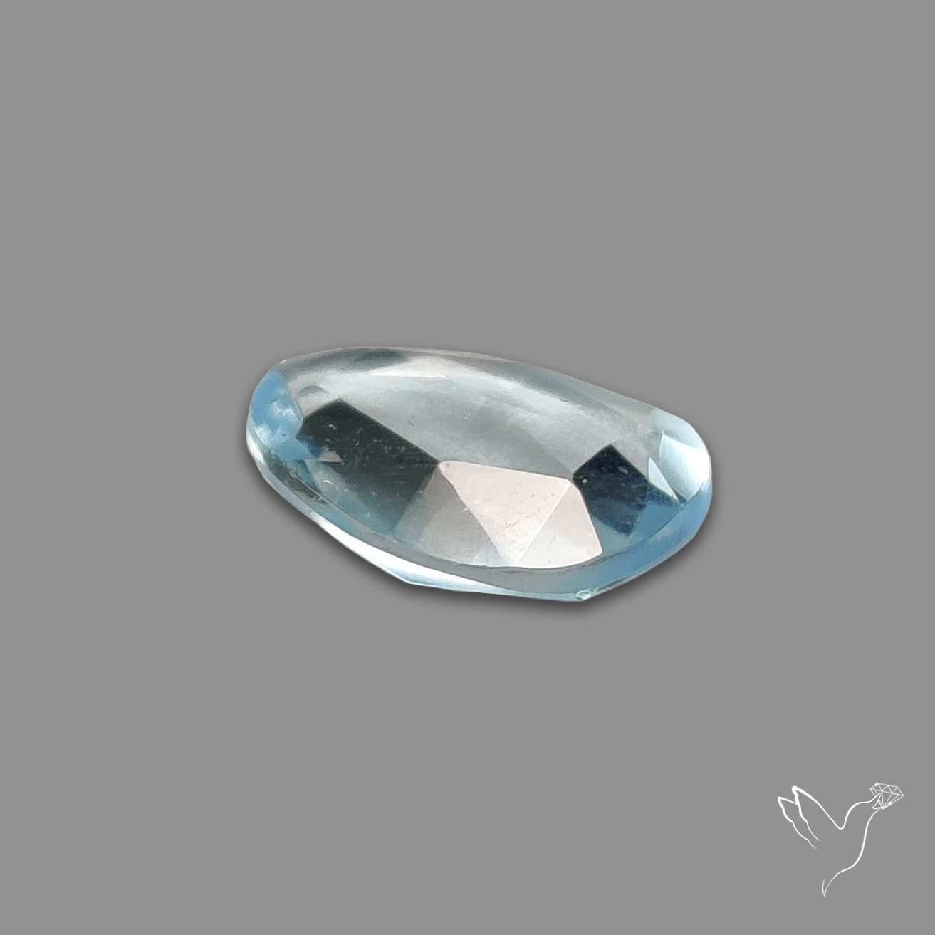 Rose Cut Sky Blue Topaz