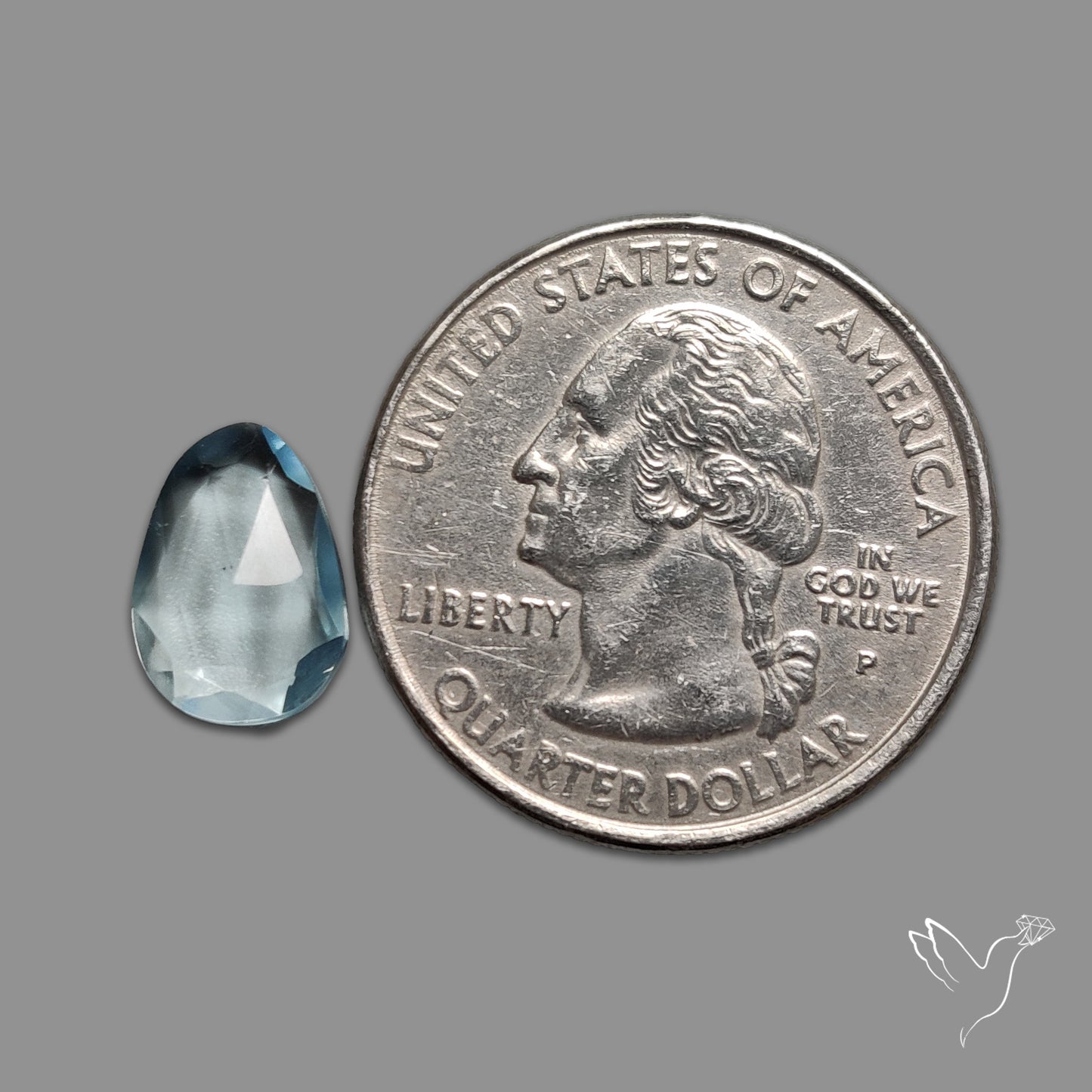 Rose Cut Sky Blue Topaz