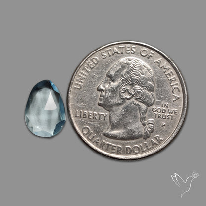 Rose Cut Sky Blue Topaz
