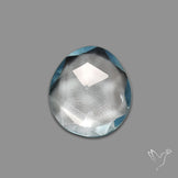Rose Cut Sky Blue Topaz