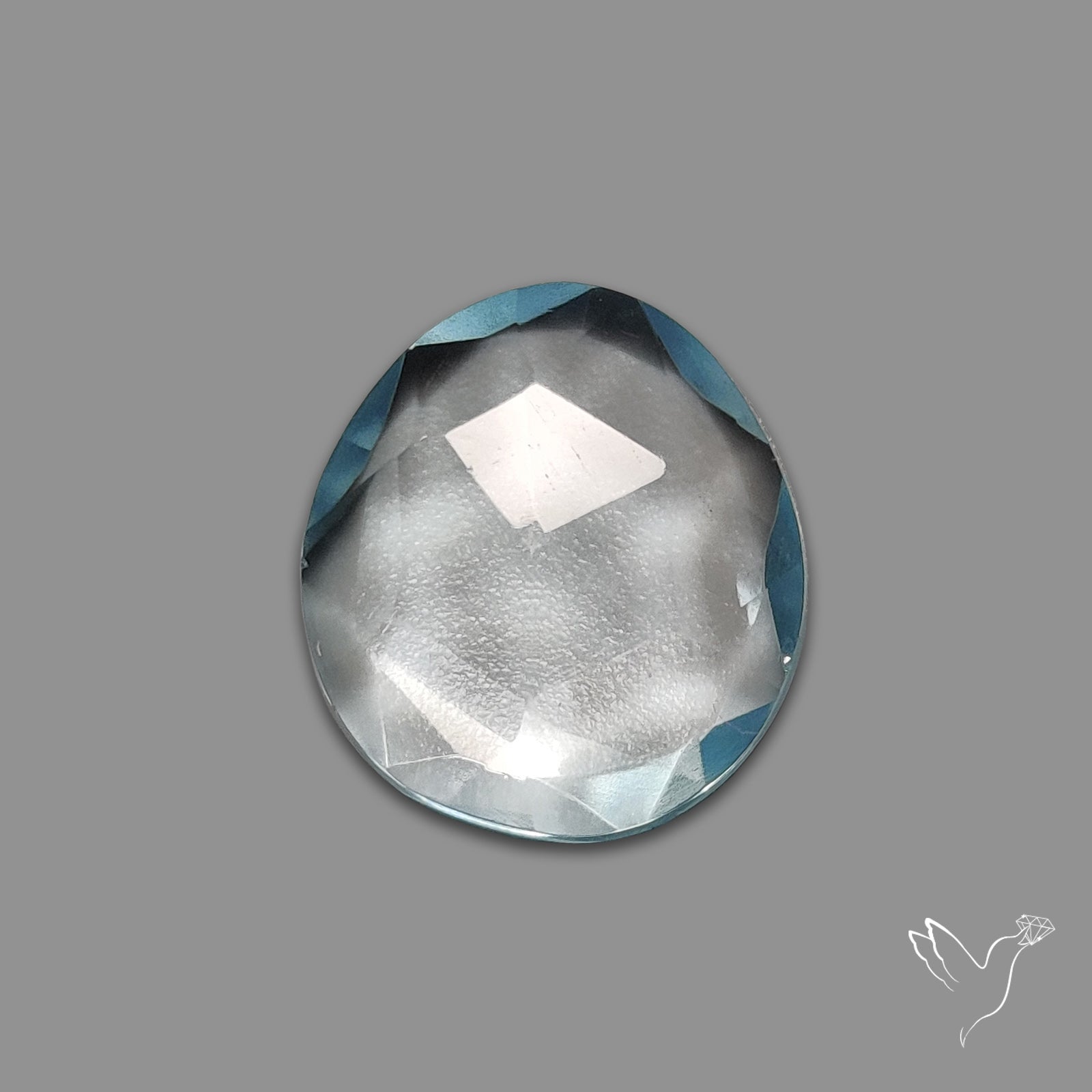 Rose Cut Sky Blue Topaz