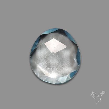 Rose Cut Sky Blue Topaz