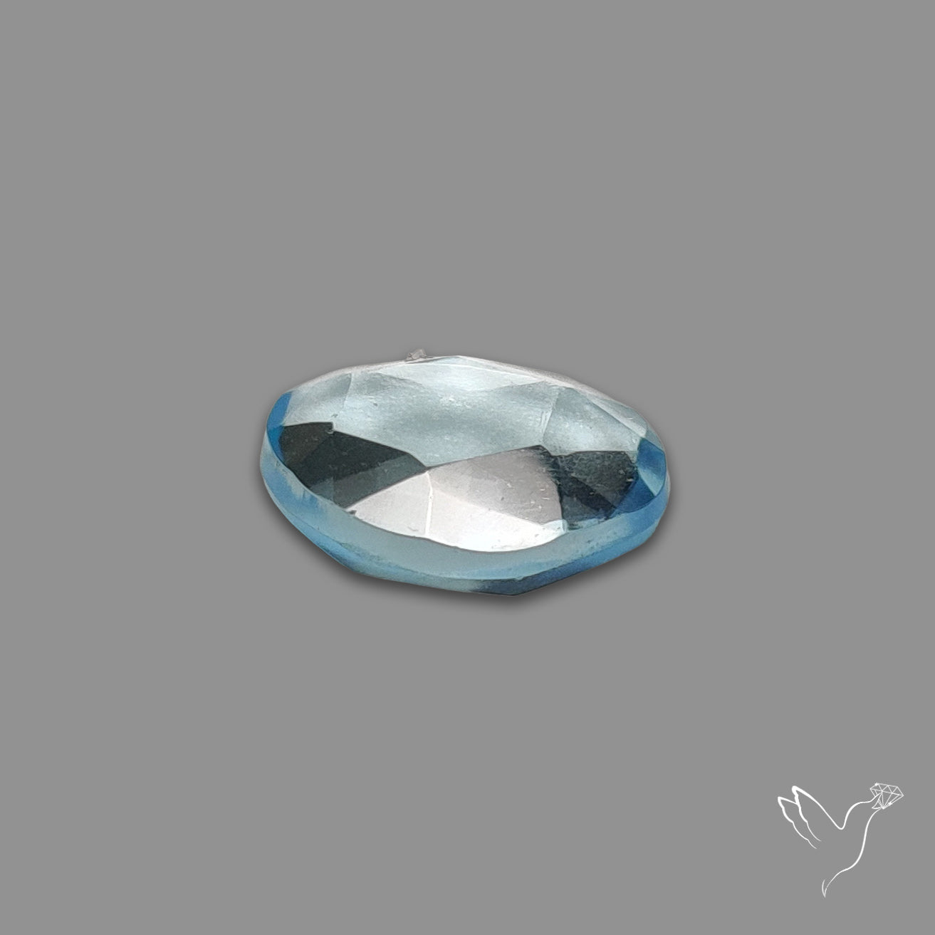 Rose Cut Sky Blue Topaz