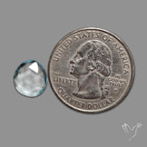 Rose Cut Sky Blue Topaz