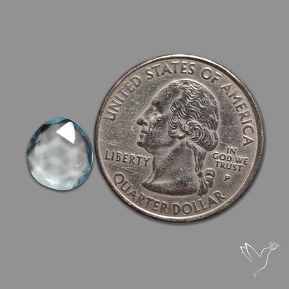 Rose Cut Sky Blue Topaz