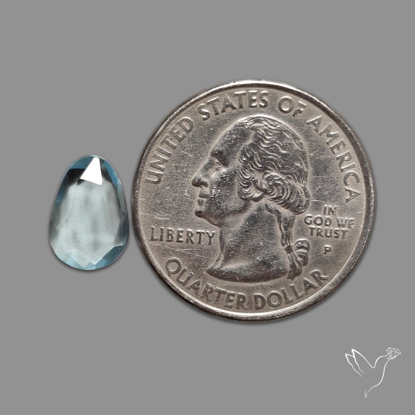 Rose Cut Sky Blue Topaz