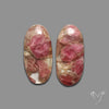 Pink Tourmaline Mosaic In Quartz Pair