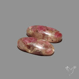 Pink Tourmaline Mosaic In Quartz Pair