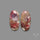 Pink Tourmaline Mosaic In Quartz Pair