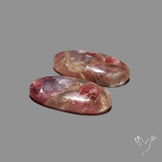 Pink Tourmaline Mosaic In Quartz Pair