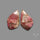 Pink Tourmaline Mosaic In Quartz Pair