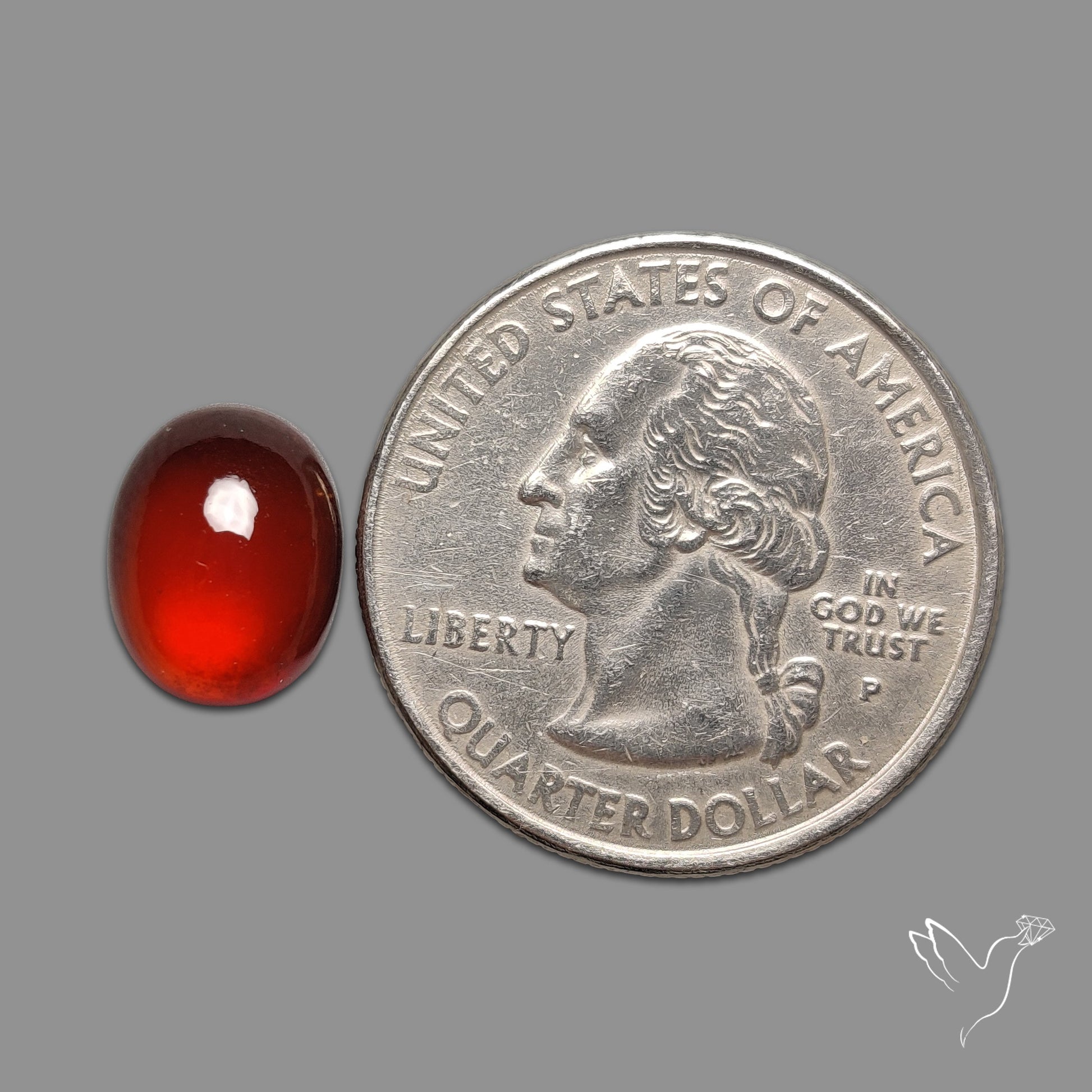 Gem Hessonite Garnet Cabochon