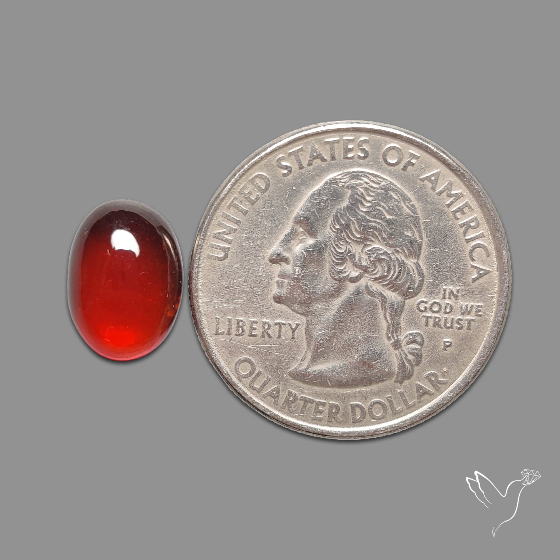 Gem Hessonite Garnet Cabochon