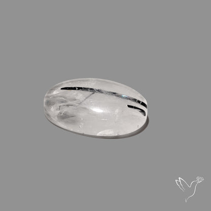 Black Tourmaline In Quartz Cabochon