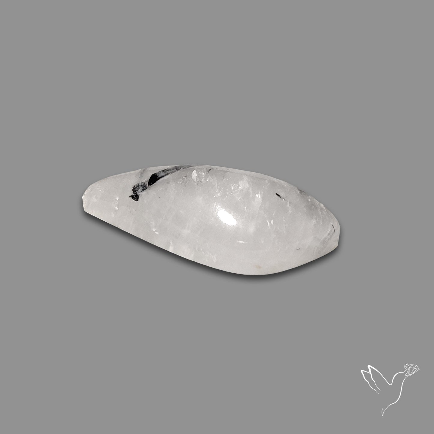 Black Tourmaline In Quartz Cabochon