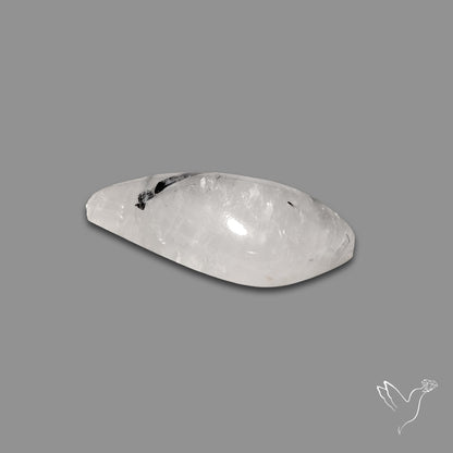 Black Tourmaline In Quartz Cabochon