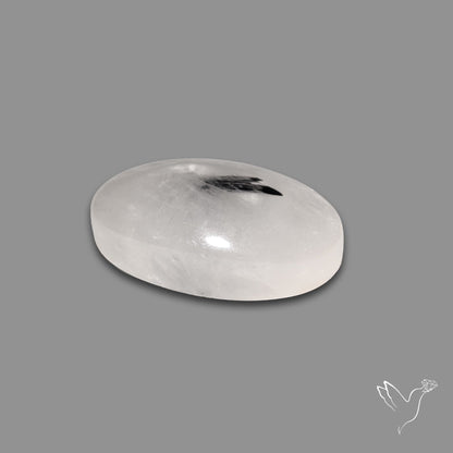 Black Tourmaline In Quartz Cabochon