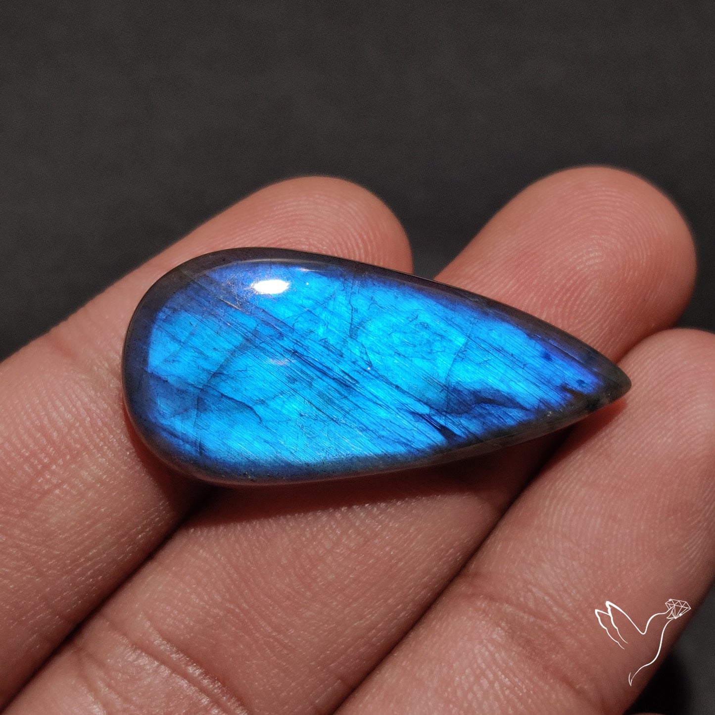 Deep Blue Labradorite Cabochon