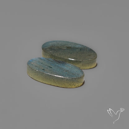 Clear Blue Labradorite Pair