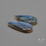 Clear Blue Labradorite Pair
