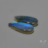 Clear Blue Labradorite Pair