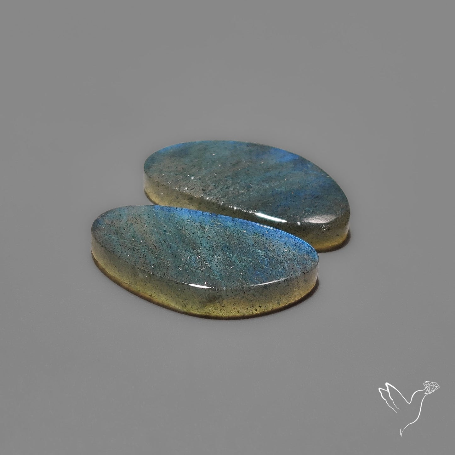 Clear Blue Labradorite Pair
