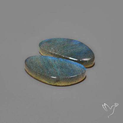 Clear Blue Labradorite Pair