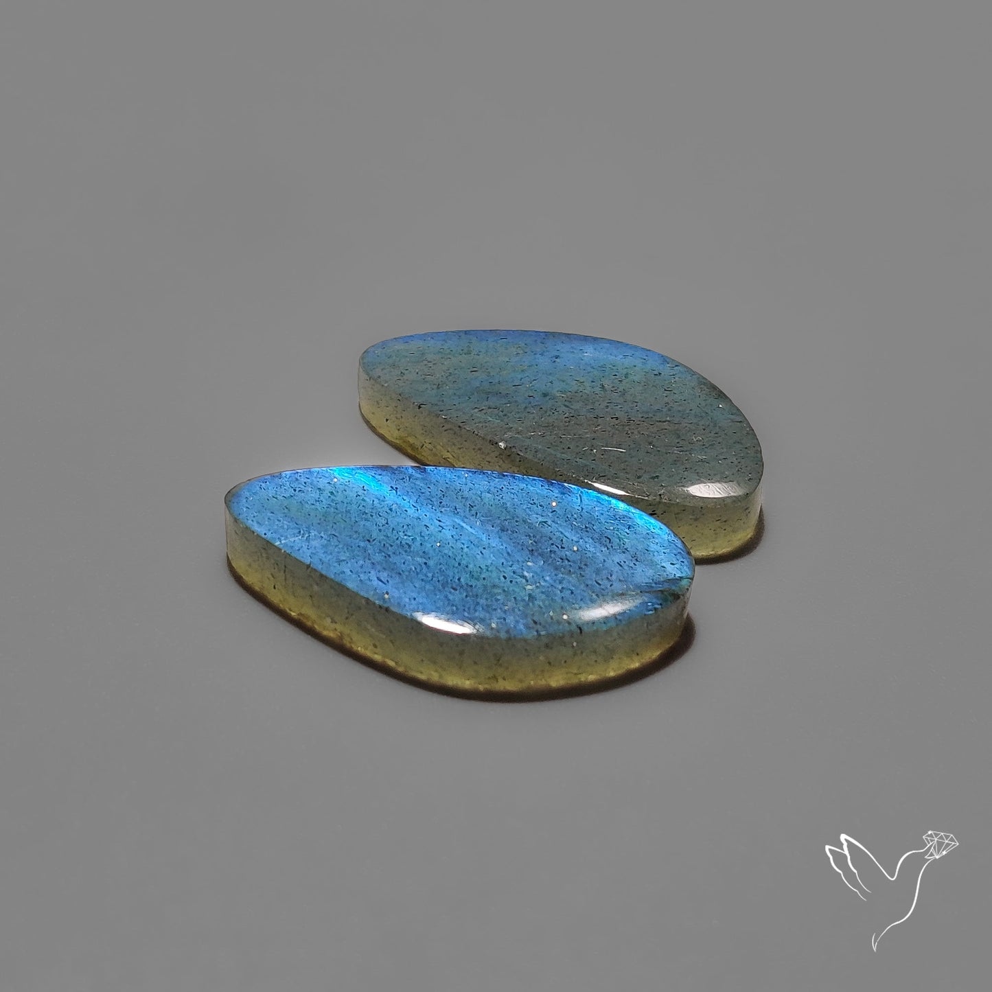 Clear Blue Labradorite Pair