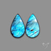 Clear Blue Labradorite Pair