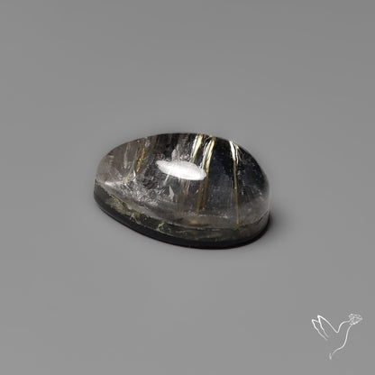 Golden Rutilated Quartz With Blue Labradorite Doublet