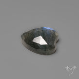 Rose Cut Blue Labradorite Heart