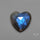 Rose Cut Blue Labradorite Heart