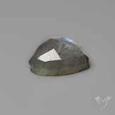 Rose Cut Blue Labradorite Heart