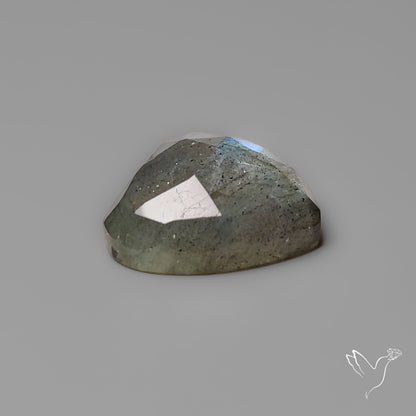 Rose Cut Blue Labradorite Heart