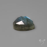 Rose Cut Blue Labradorite Heart