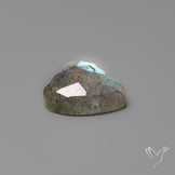 Rose Cut Blue Labradorite Heart