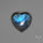 Rose Cut Blue Labradorite Heart