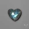 Rose Cut Blue Labradorite Heart