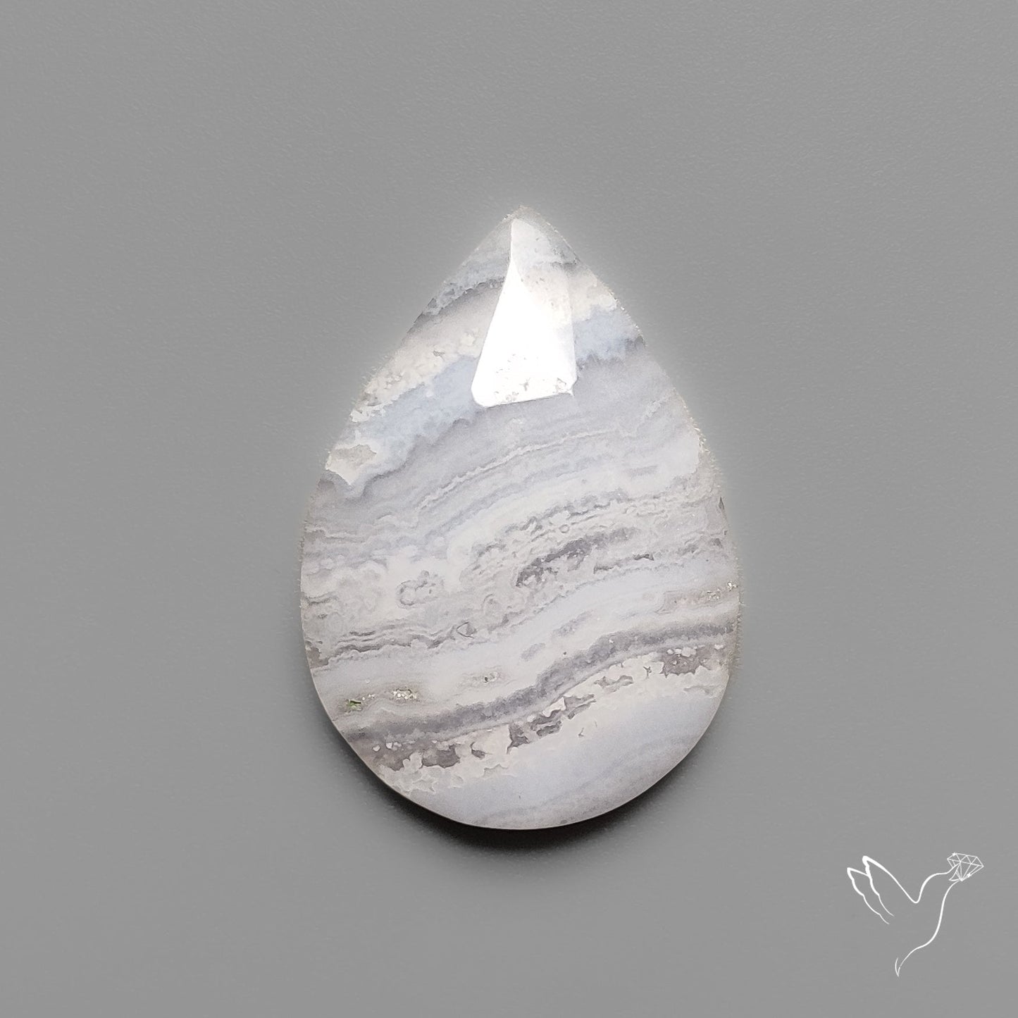 Rose Cut Blue Lace Agate