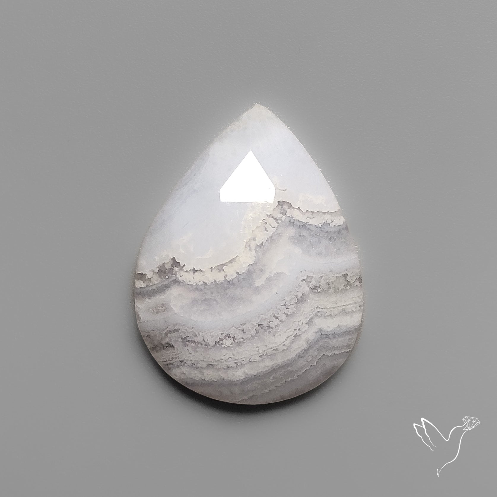 Rose Cut Blue Lace Agate