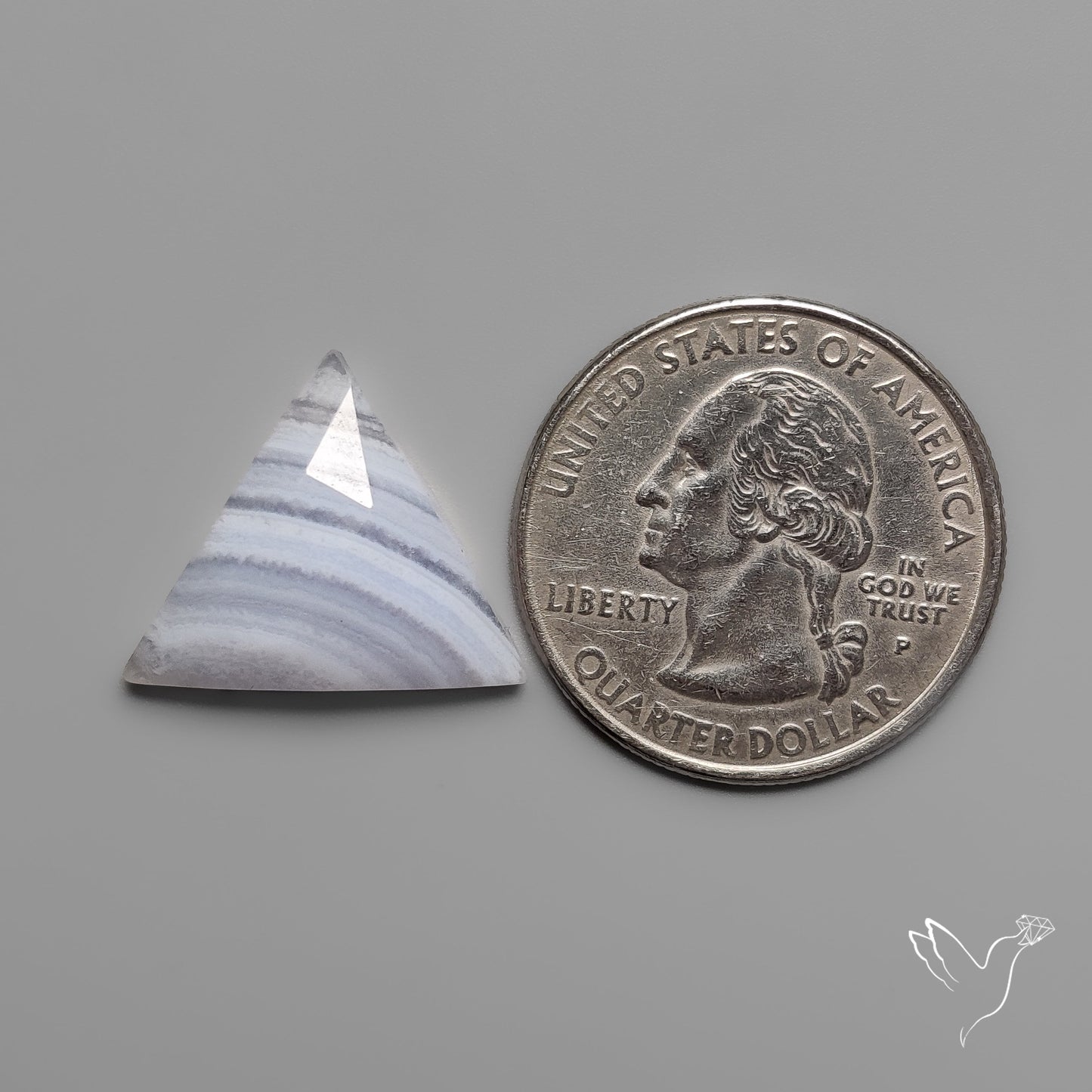 Rose Cut Blue Lace Agate