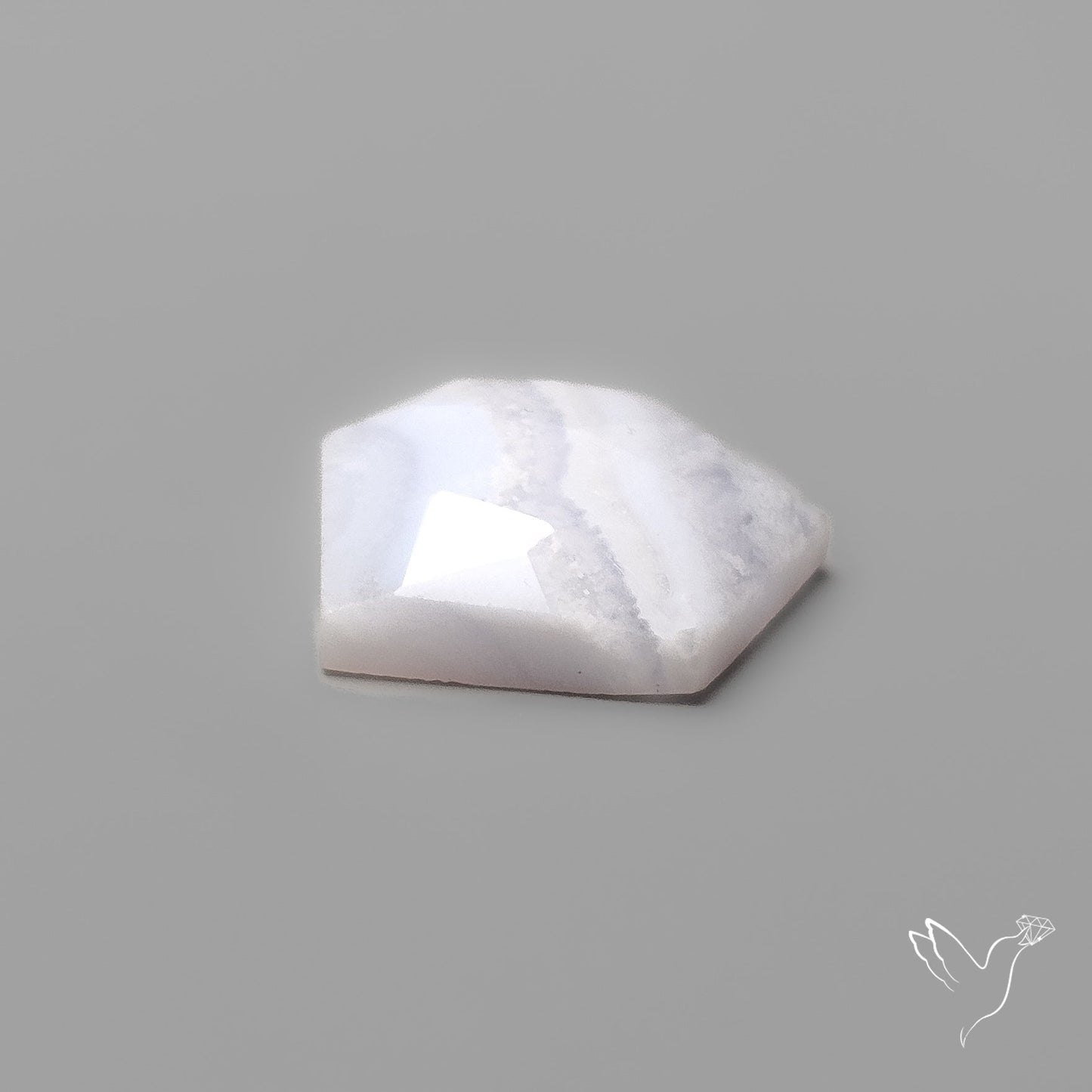 Rose Cut Blue Lace Agate