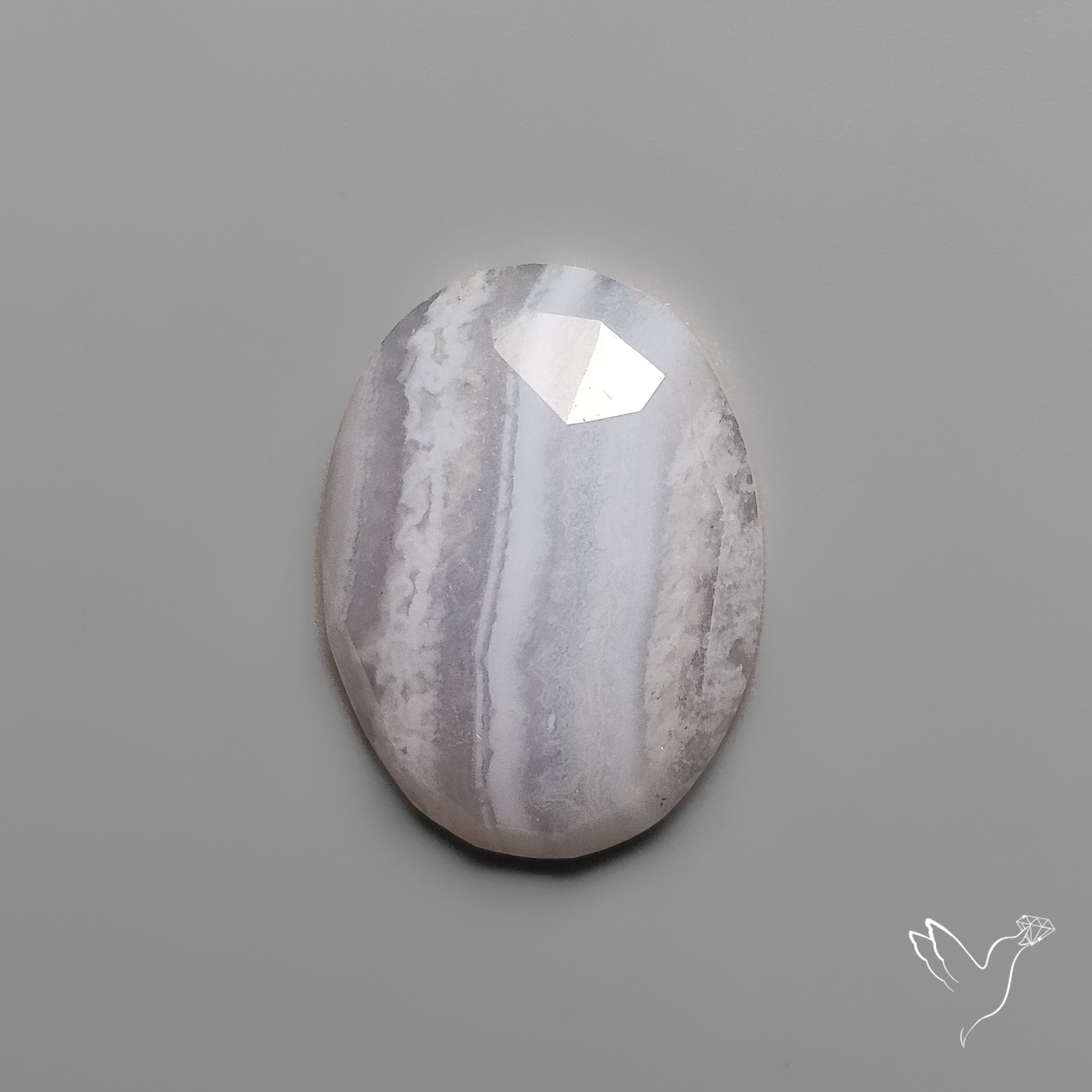 Rose Cut Blue Lace Agate